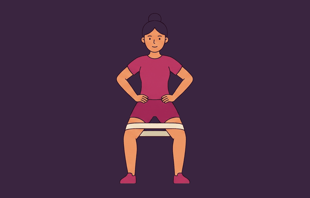 Banded Lateral Walk start position, illustrated
