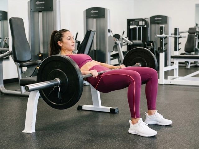 Barbell Hip Thrust start position