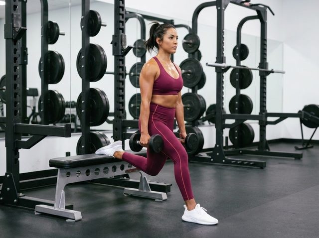 Bulgarian Split Squat start position