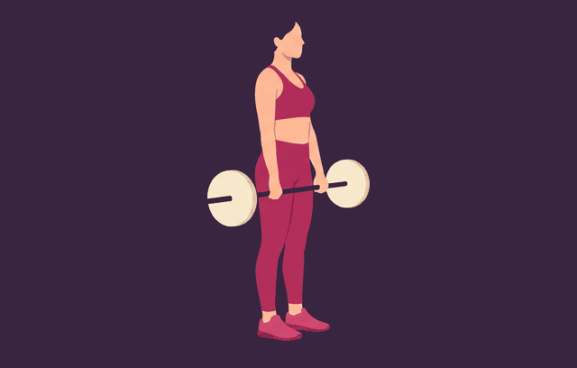 Deadlift end position, illustrated
