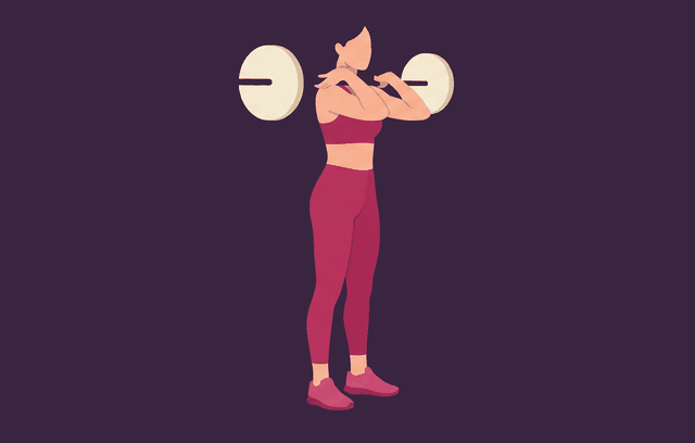 Front Squat start position, illustrated