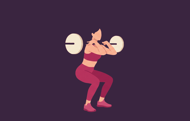 Front Squat midpoint, illustrated