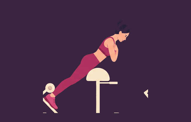 Glute-Ham Raise midpoint, illustrated