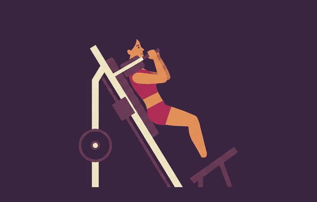 Hack Squat midpoint, illustrated