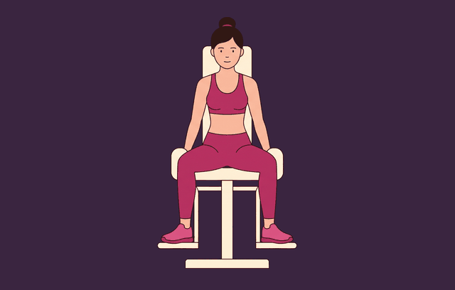 Hip Abduction Machine midpoint, illustrated