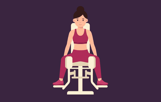 Hip Adduction Machine midpoint, illustrated