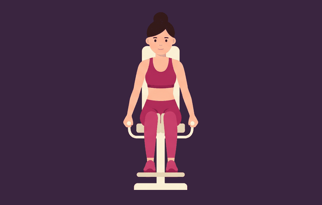 Hip Adduction Machine end position, illustrated