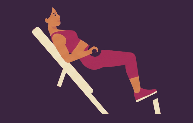 Hip Thrust Machine end position, illustrated