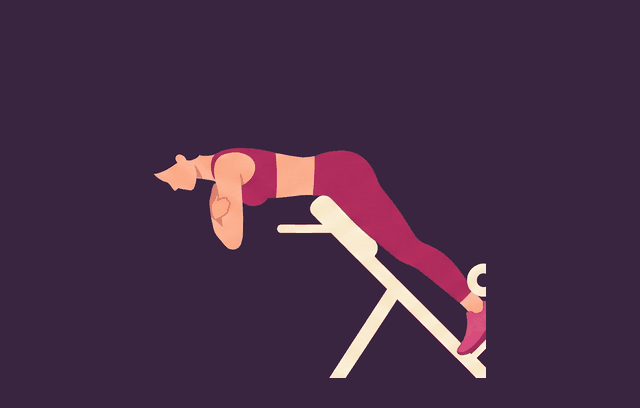 Back Extension start position, illustrated