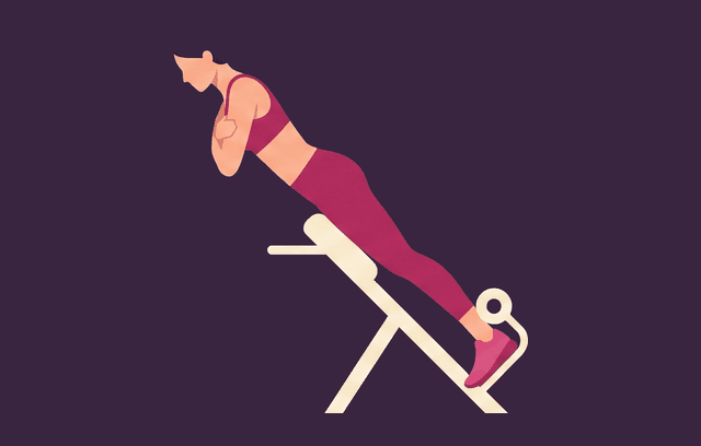 Back Extension end position, illustrated
