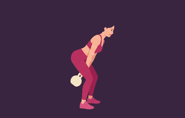 Kettlebell Swing start position, illustrated
