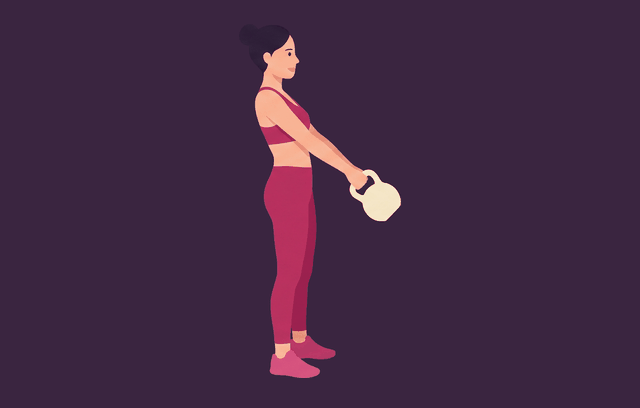 Kettlebell Swing midpoint, illustrated