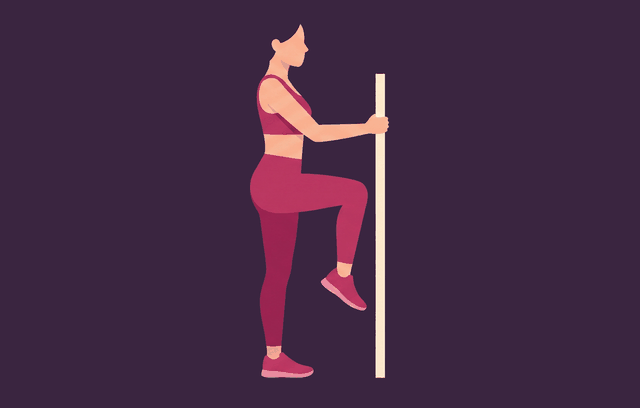 Lying Leg Lift end position, illustrated