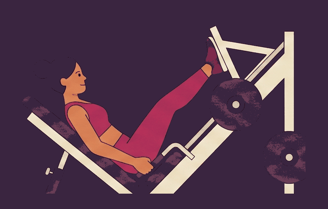 Leg Press start position, illustrated