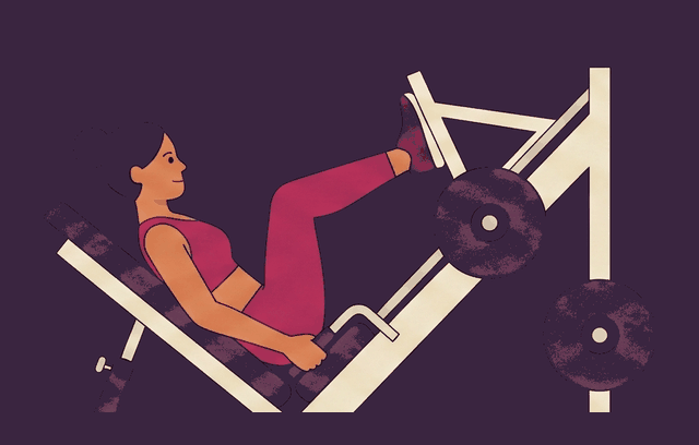 Leg Press midpoint, illustrated