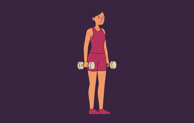 Reverse Lunge start position, illustrated
