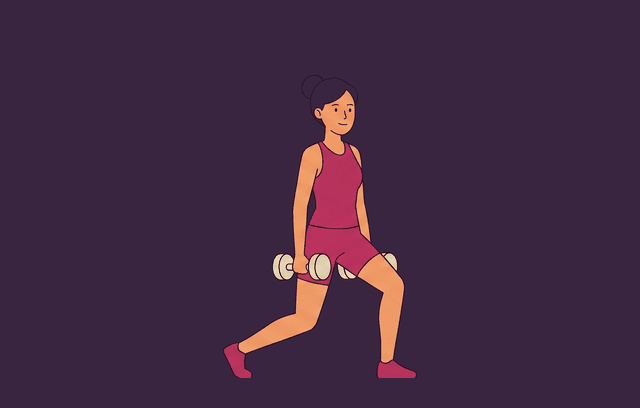 Reverse Lunge midpoint, illustrated