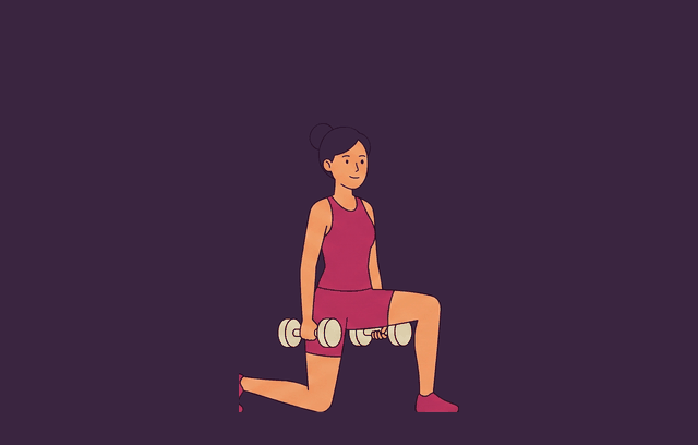 Reverse Lunge end position, illustrated