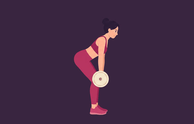 Romanian Deadlift midpoint, illustrated