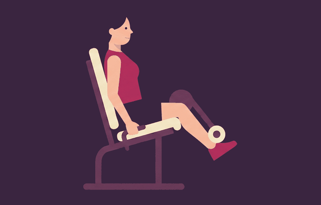 Seated Leg Curl midpoint, illustrated