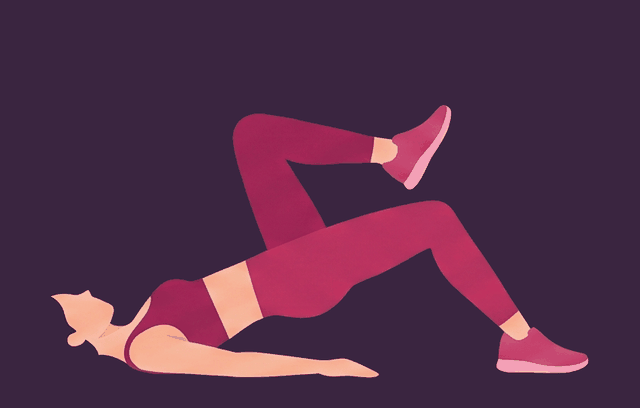 Single-Leg Glute Bridge midpoint, illustrated