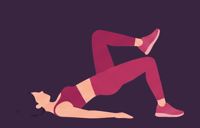 Single-Leg Glute Bridge end position, illustrated