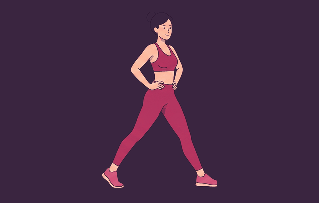 Split Squat start position, illustrated