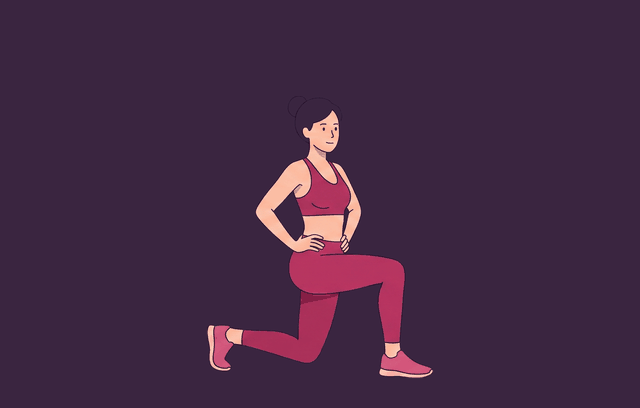 Split Squat end position, illustrated