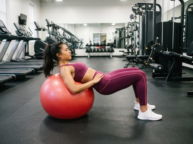 Stability-Ball Hip Bridge start position