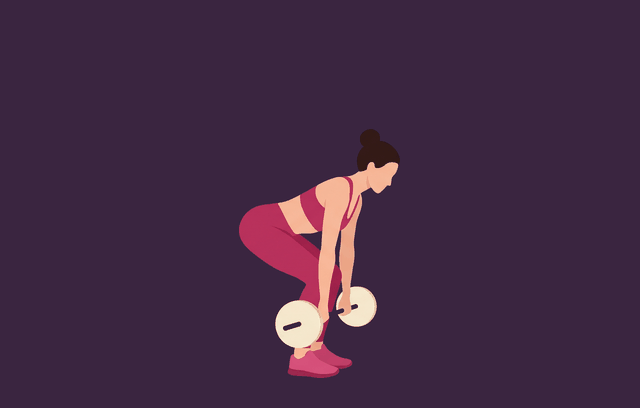 Stiff-Legged Deadlift end position, illustrated