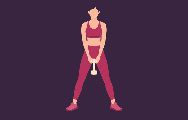 Sumo Squat start position, illustrated